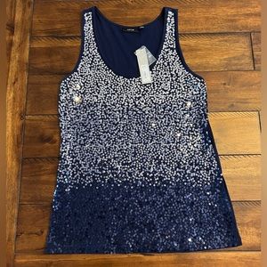 APT. 9 - Blue Ombré Sequin Tank XL *NWT*